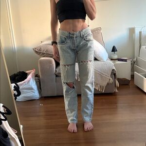 Carmar Light Blue Distressed Boyfriend Jeans